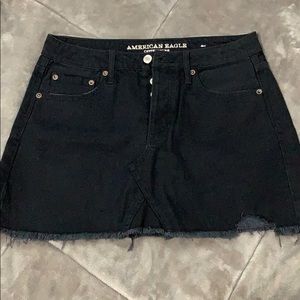 NWOT- AE - Denim Black Skirt - Size 8